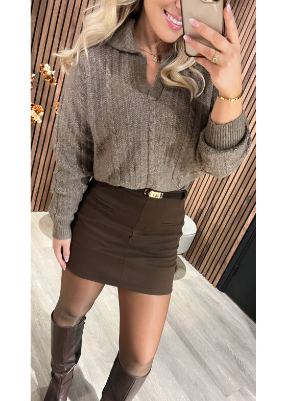 Sweater Yoni Brown