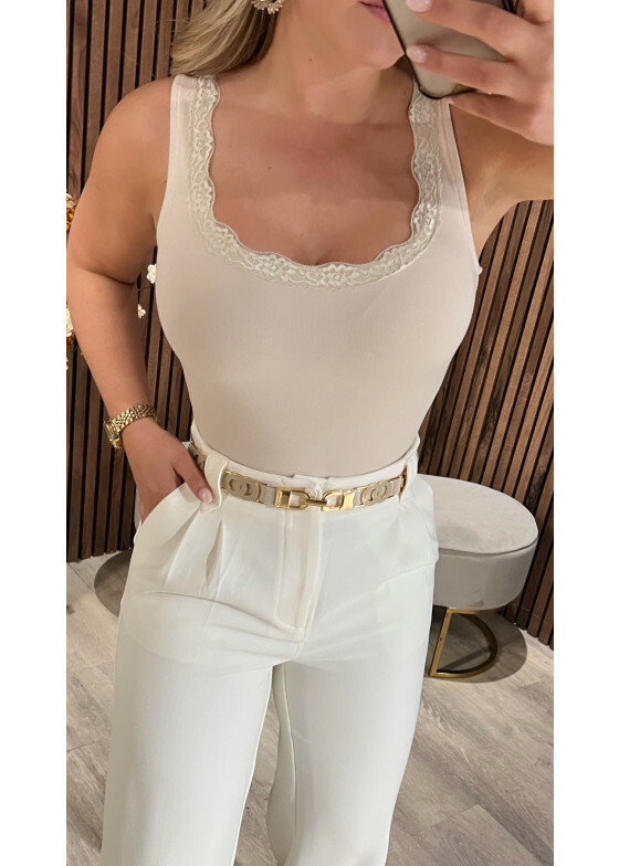 Hemdje Lace Beige