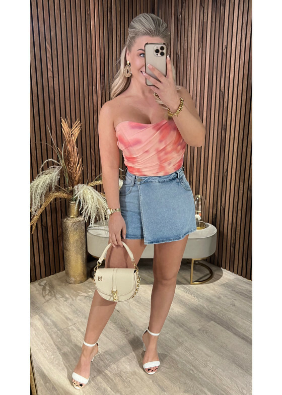 Strapless top Roze
