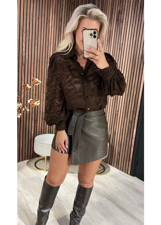 Short Leatherlook Choco