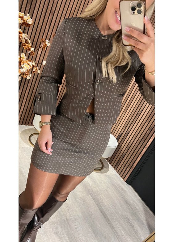 Blouse Stripe Brown