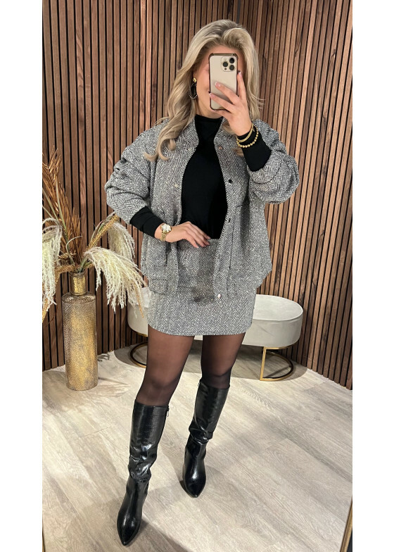 Bomber Jacket Silver SALE