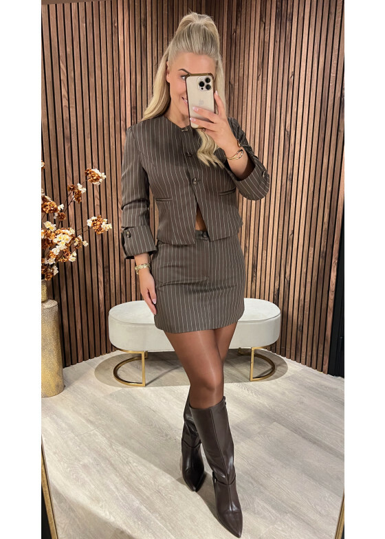 Skirt Stripe Brown