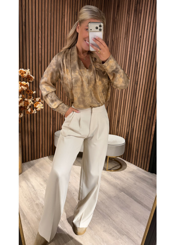 Blouse Myra Beige/Gold