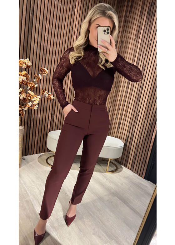 Pantalon Mary Bordeaux