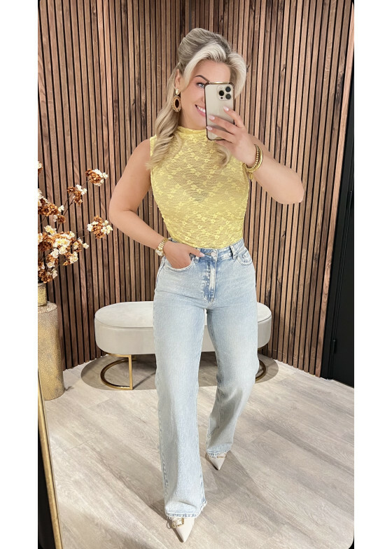 Lace Top Yellow