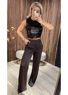 Pantalon Satin Brown