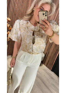 Jasje / Blouse Goud-Creme