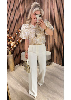 Jasje / Blouse Goud-Creme