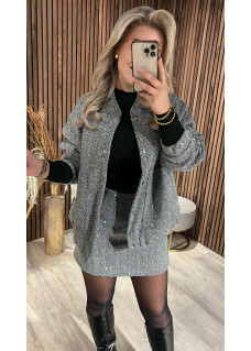 Bomber Jacket Silver SALE
