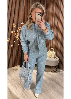 Denim Jasje Pailletten
