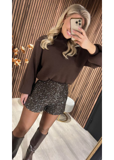Short Pailletten Brown
