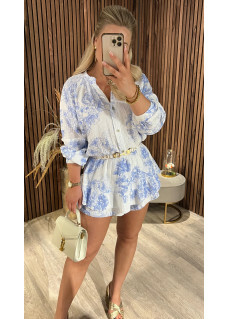 Playsuit Blue-Offwhite