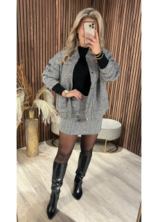 Bomber Jacket Silver SALE