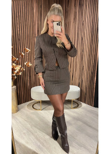 Blouse Stripe Brown