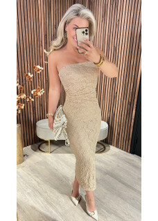 Dress Lace Beige