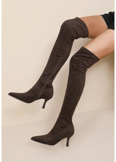 Overknee Suède Choco