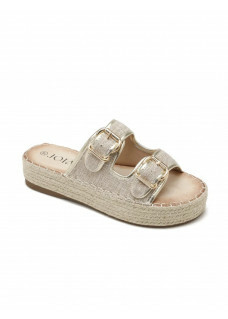 Slippers Plateauzool Gold-Beige